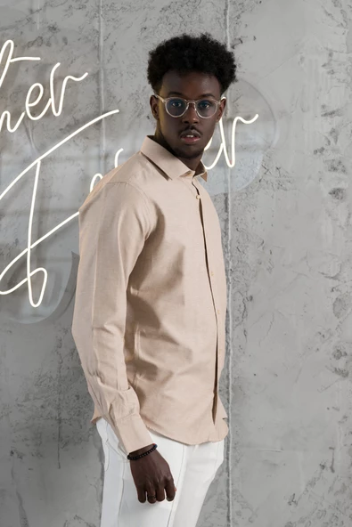 Advante Slimfit Yazlık Düz Pamuklu Gömlek - Resim 6