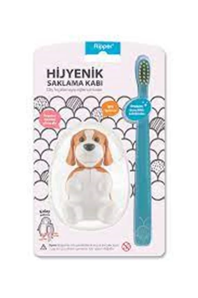 Flipper Animals Hijyenik Saklama Kabı + Çocuk Diş Fırçası Seti 2 2 1 - 2