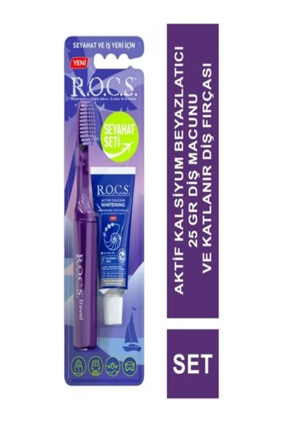 Rocs Travel Set - Diş Fırçası + Whitening Macun 20 ml