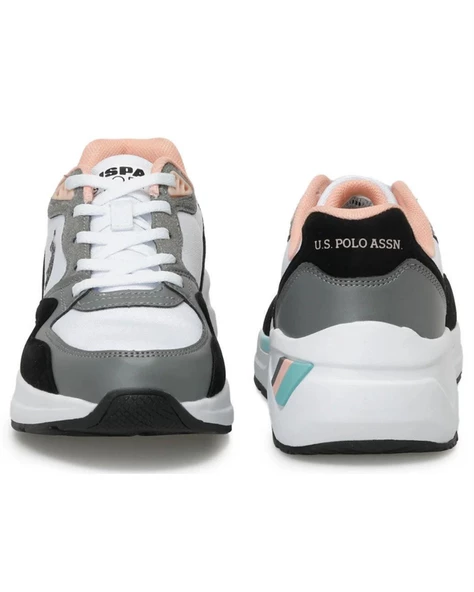 U.s. Polo Assn. Husky Wmn 4Fx Kadın Beyaz-Siyah-Somon Sneaker Ayakkabı - 5