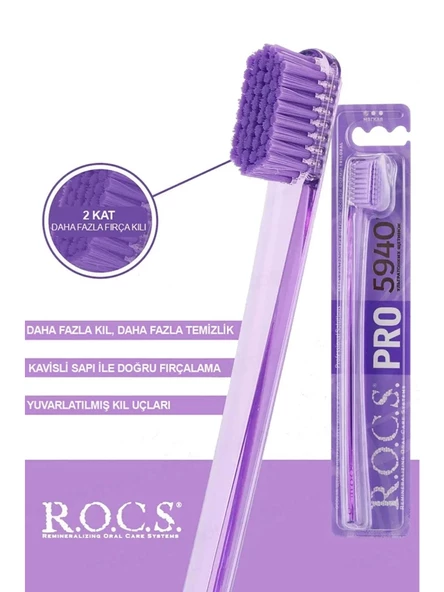 Rocs Pro 5940 Ultra Soft Diş Fırçası Mor Mor - 4