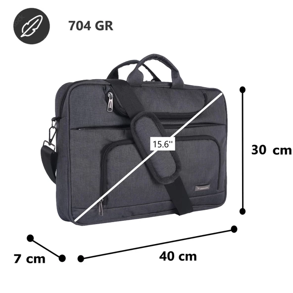 Vegmann Norma 15.6 inç Dizüstü Bilgisayar Uyumlu Evrak ve Laptop Çantası - Resim 2