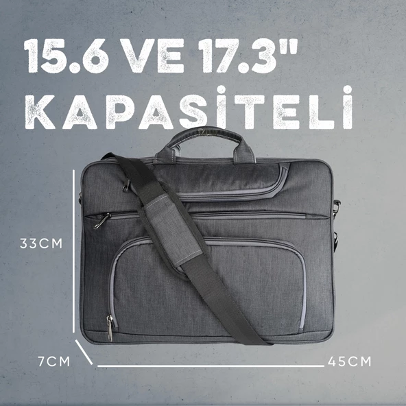 Vegmann Norma 15.6 inç Dizüstü Bilgisayar Uyumlu Evrak ve Laptop Çantası - Resim 5