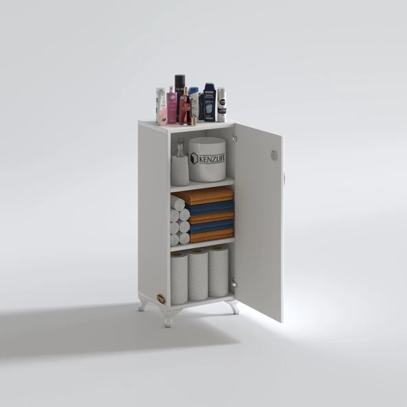 Kenzlife mutfak dolabı zehra 108*030*032 byz kilitli ayaklı banyo evrak ofis kitaplık ayakkabılık kiler