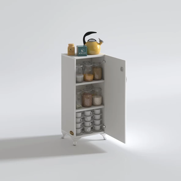 Kenzlife mutfak dolabı zehra 108*030*032 byz kilitli ayaklı banyo evrak ofis kitaplık ayakkabılık kiler - 2