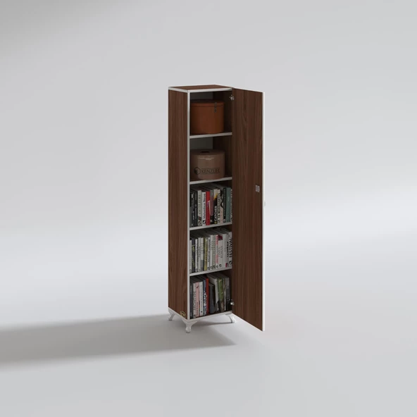 Kenzlife mutfak dolabı zehra 168*030*032 cvz kilitli ayaklı banyo evrak ofis kitaplık ayakkabılık kiler - Resim 2