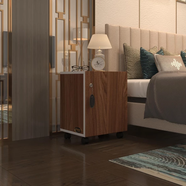 Kenzlife mutfak dolabı zehra 068*030*032 cvz kilitli tekerlekli banyo evrak ofis kitaplık ayakkabılık kiler - Resim 5