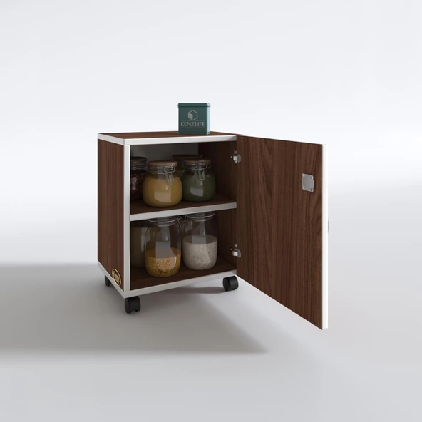 Kenzlife mutfak dolabı zehra 068*030*032 cvz kilitli tekerlekli banyo evrak ofis kitaplık ayakkabılık kiler ürün görseli 1