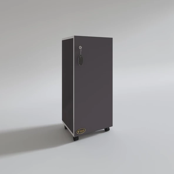 Kenzlife mutfak dolabı zehra 108*030*032 gri kilitli tekerlekli banyo evrak ofis kitaplık ayakkabılık kiler - Resim 4