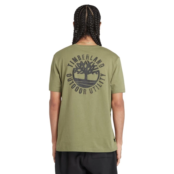 Timberland Back Logo Graphic Erkek Tişört  TB0A5V7KCR31 - Resim 4