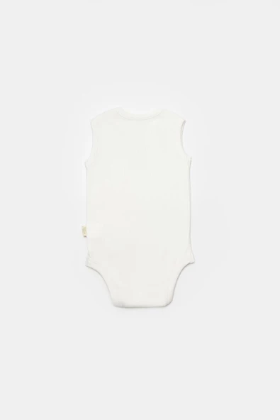 Bebek 2 Parça Kolsuz Body, %50 Bambu - %50 Organik Pamuk, Bebek ve Yenidoğan Serisi - CSYB9054 - 4