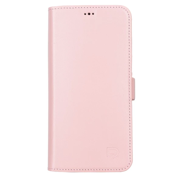 Apple iPhone 13 Pro Max Uyumlu Deri Cüzdanlı Kılıf Toz Pembe - 2