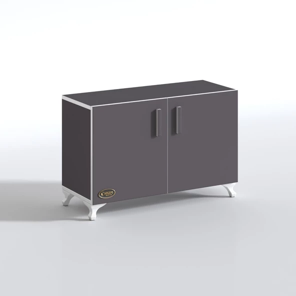 Kenzlife 2 kapılı dolap rabia 048*070*032 gri kapaklı ayaklı banyo mutfak ofis kitaplık ayakkabılık kiler - Resim 7