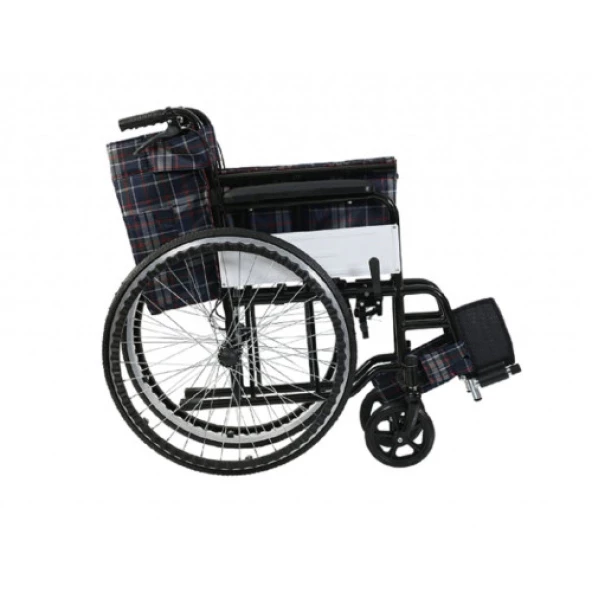 SDM MEDİKAL Witra Tekerlekli Sandalye Ekose Kumaş Ve Manuel Standart Konfor - Resim 5