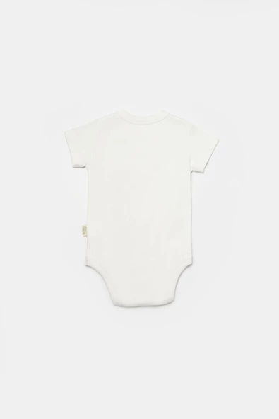 Bebek 2 Parça Kruvaze Body, %50 Bambu - %50 Organik Pamuk, Bebek ve Yenidoğan Serisi - CSYB9057 - 4