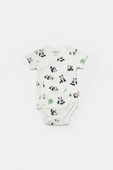 Bebek 2 Parça Kruvaze Body, %50 Bambu - %50 Organik Pamuk, Bebek ve Yenidoğan Serisi - CSYB9057 - 5