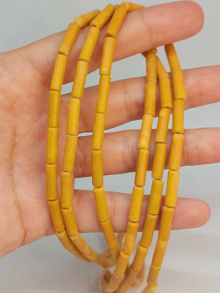 Jasper Taşı Silindir Kesim 4x12.5mm Dizi (49384) ürün görseli