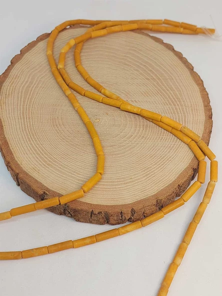 Jasper Taşı Silindir Kesim 4x12.5mm Dizi (49384) - Resim 3