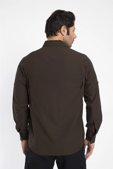 Crozwise Outdoor - Erkek Kahve Spor Gömlek - 7132-04 - 3