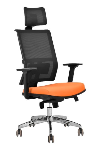 Hunt Mobilya Garah Turuncu Deri Ofis Makam Koltuğu - 2