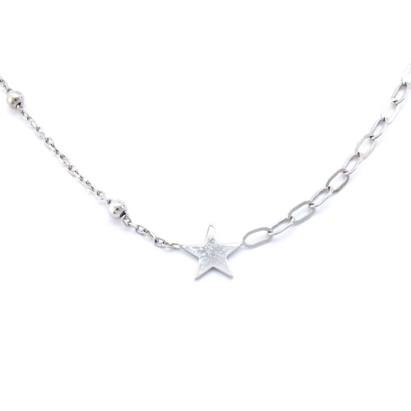 Gümüş Kolye Kadın Dorikalı Yıldızlı -  GK-271 ürün görseli