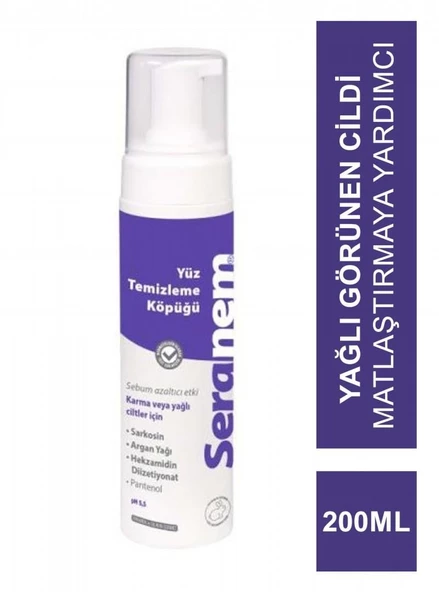 Seranem Yüz Temizleme Köpüğü 200 Ml ( Sebum Azaltıcı Etki )
