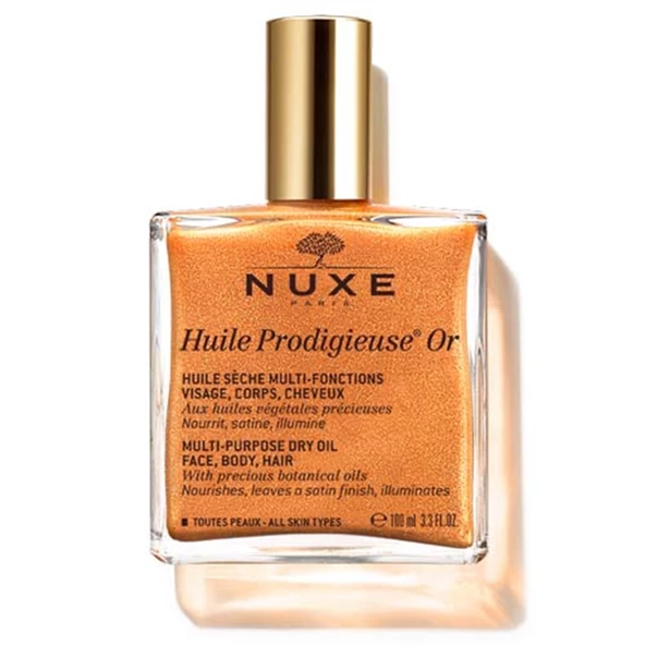 Nuxe Huile Prodigieuse OR Altın Parıltılı Yüz Vücut Saçlar İçin Çok Amaçlı Kuru Yağ 100 ml