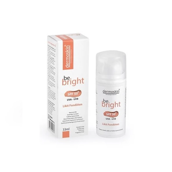 Dermoskin Be Bright SPF50+ Likit Fondöten 33ml