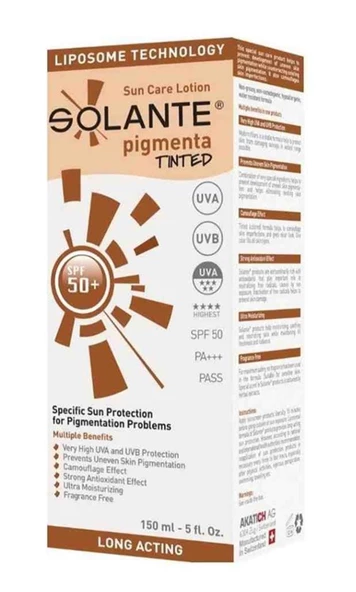 Solante Pigmenta Tinted Spf 50+ Losyon 150 Ml
