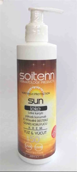Soitenn Sun Leke SPF 50 200 Ml ( Yüz & Vücut İçin Güneş Koruyucu Krem ) - 4