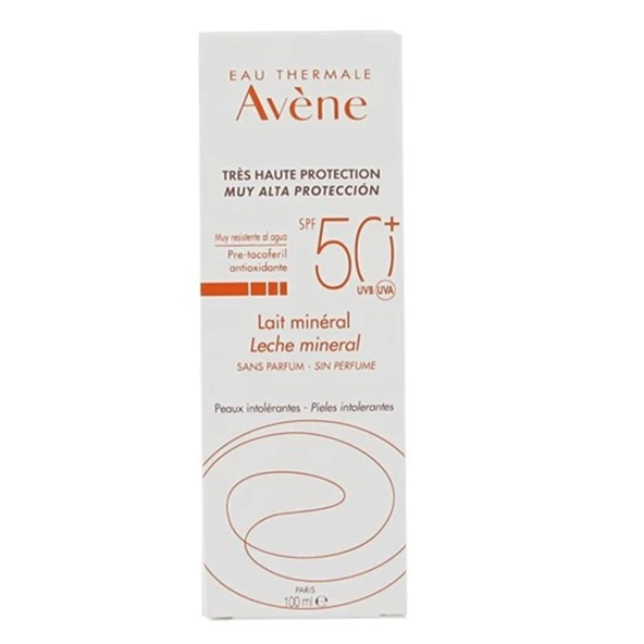 AVENE Lait Mineral Lotion SPF 50+ 100 ml Mineral İçerikli Güneş Koruma Kremi