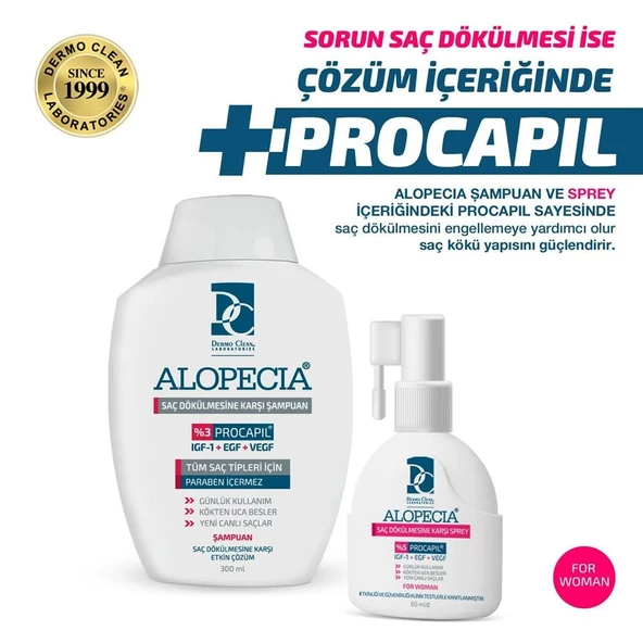 Alopecia Kadın Procapil Ve Igf Içerikli Serum Ve Şampuan - 3