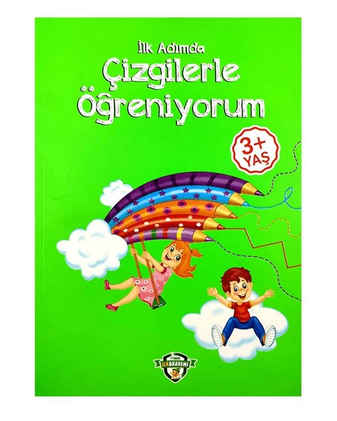 3 Yaş İlk Adımda Çizgilerle Öğreniyorum Kitabı Meşe Yayınları ürün görseli