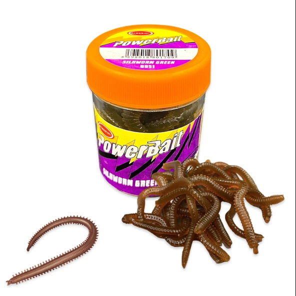 Silikon Kurt Sahte Balık Yemi - Kokulu - Silkworm - Kahve - Power Bait (9952)