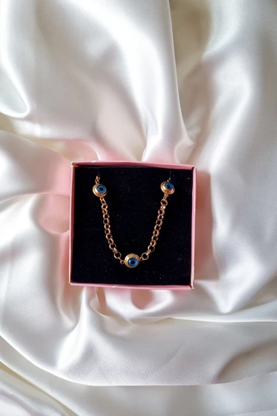 Nazar Boncuklu Çelik Kolye - 2