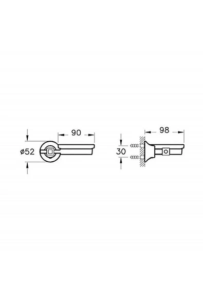 Juno Classic A4441826 Katı Sabunluk Bakır - 2