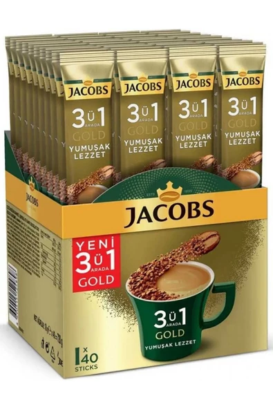 Jacobs 3ü1 Arada Gold Yumuşak Içim 40x18gr