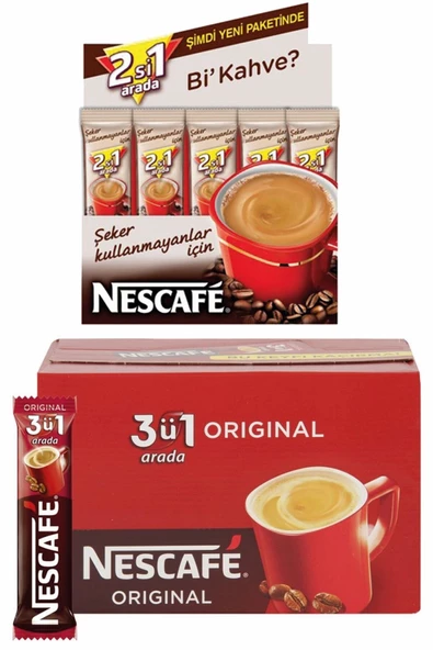 Nescafe 3 Ü 1 Arada 72 Adet + 2 Si 1 Arada 56 Adet
