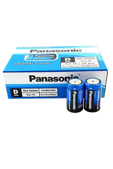 PANASONIC Alkalin D Büyük Boy Pil - 2 Adet (XL BOY) - 2