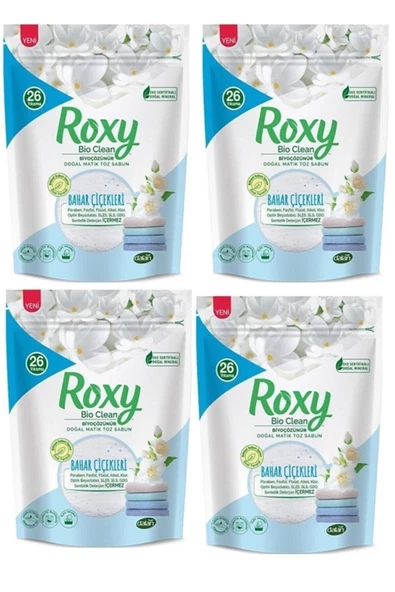 Dalan Roxy Bio Clean Matik Sabun Tozu Bahar Çiçekleri 800 G X 4'lü