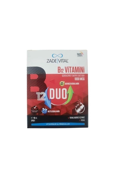 Zade Vital Vitamin B12 Duo 1000 Mcg Sprey 10 Ml