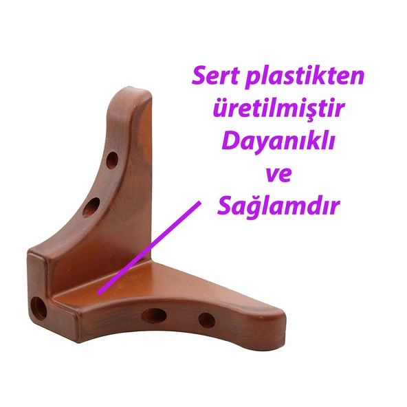Açelya 6'Lı Set 10 cm Ceviz Mobilya Ünite Çekyat Koltuk Kanepe Ayağı 9.5 x 14.5 cm Ayarlı M8 Destek Baza Ayak - 7