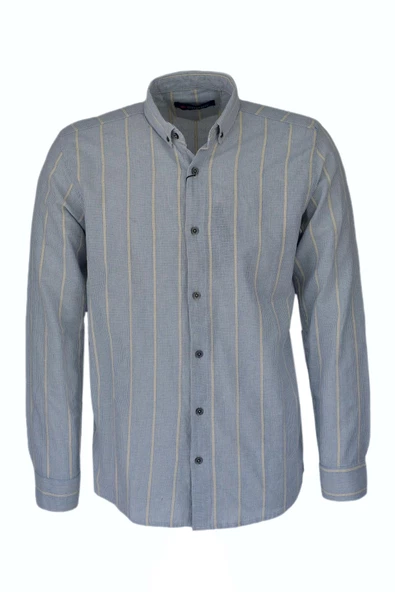 Erkek Pamuklu Yazlık Uzun Kol Gömlek 9628 BGL-ST03738 ürün görseli