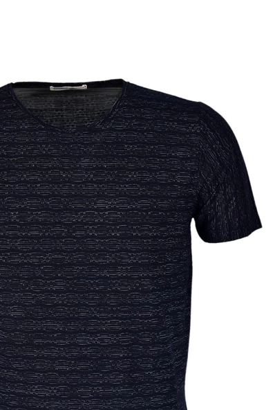 Erkek Sıfır Yaka Kıs Kol Tişört T918 BGL-ST03741 - Resim 3