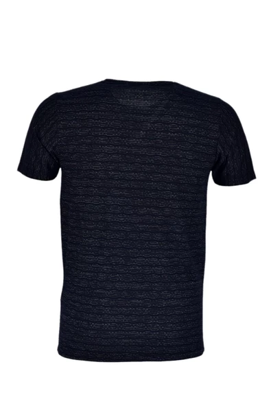 Erkek Sıfır Yaka Kıs Kol Tişört T918 BGL-ST03741 - Resim 4