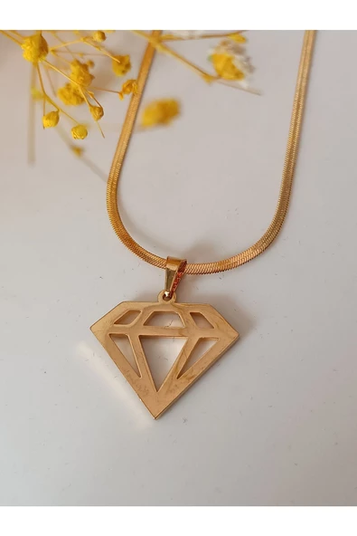 Şık ve Tarz İnce İtalyan Zincir Süperman Çelik Kolye - Resim 2