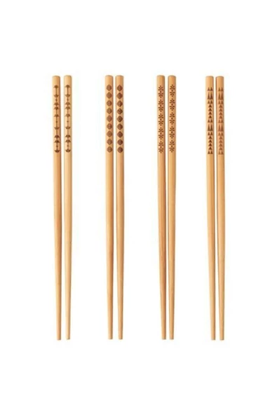 IKEA Trebent Yıkanabilir Bambu Chopstıck Japon Çin Yemek Çubuğu - 2