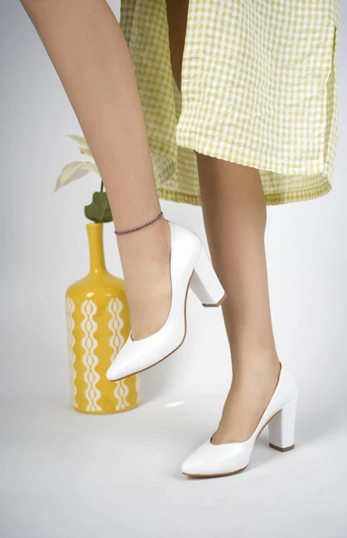 Muggo W707 Garantili Kadın Klasik Günlük Tarz Şık ve Rahat Topuklu Ayakkabı - 2