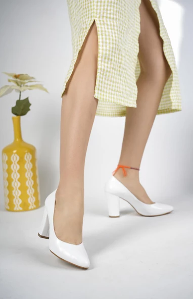 Muggo W707 Garantili Kadın Klasik Günlük Tarz Şık ve Rahat Topuklu Ayakkabı - 4