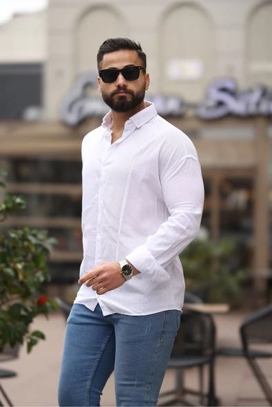 ERKEK OVERSIZE UZUN KOLLU GÖMLEK - 10